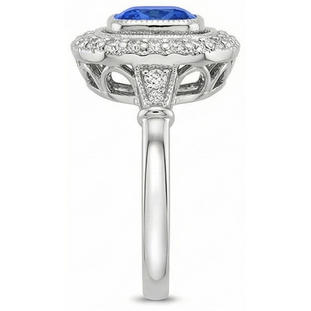 echter round diamant 2Karat ring Profilansicht