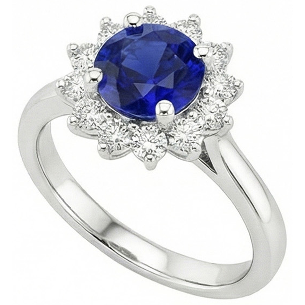 echter round diamant 2.20Karat ring Detailansicht