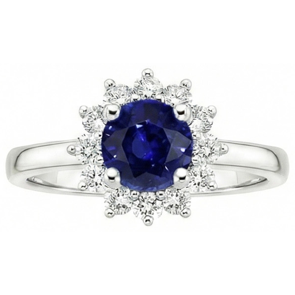 echter round diamant 2.20Karat ring Seitenansicht