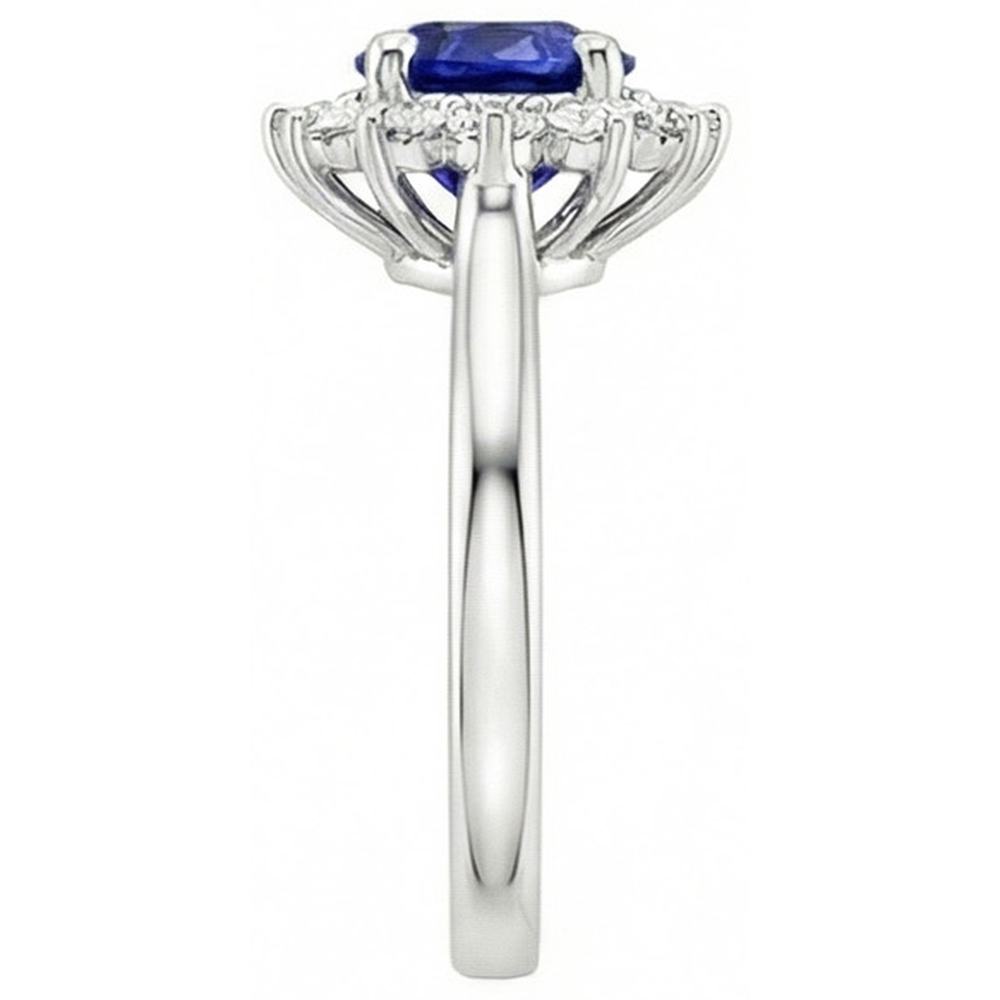 echter round diamant 2.20Karat ring Profilansicht
