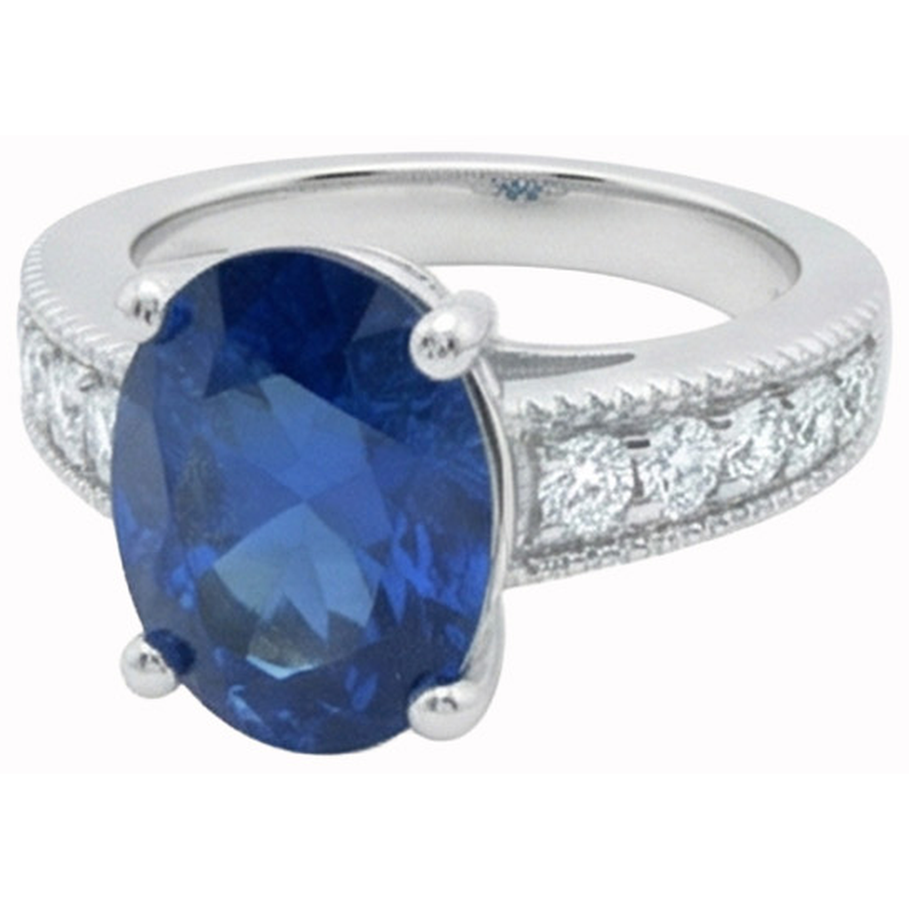 echter oval diamant 2Karat ring Detailansicht