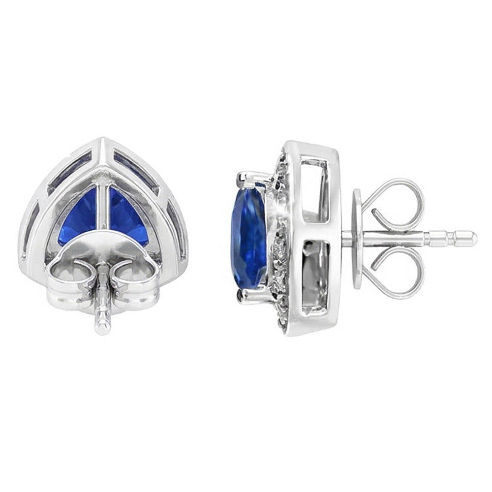 echter round diamant 6.60Karat ohrring Draufsicht