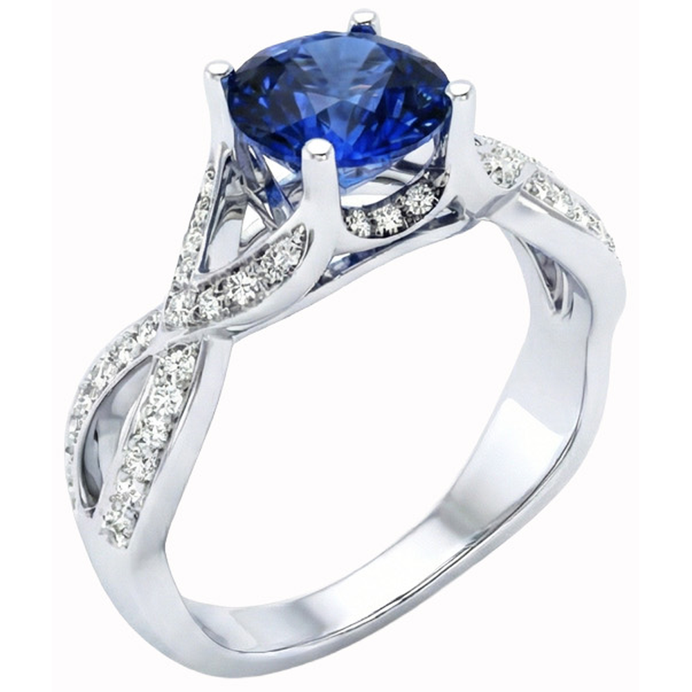 echter round diamant 3Karat ring Detailansicht