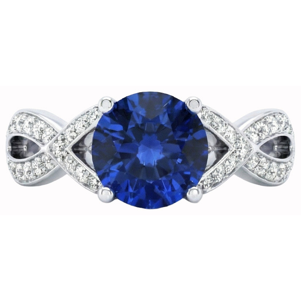 echter round diamant 3Karat ring Seitenansicht