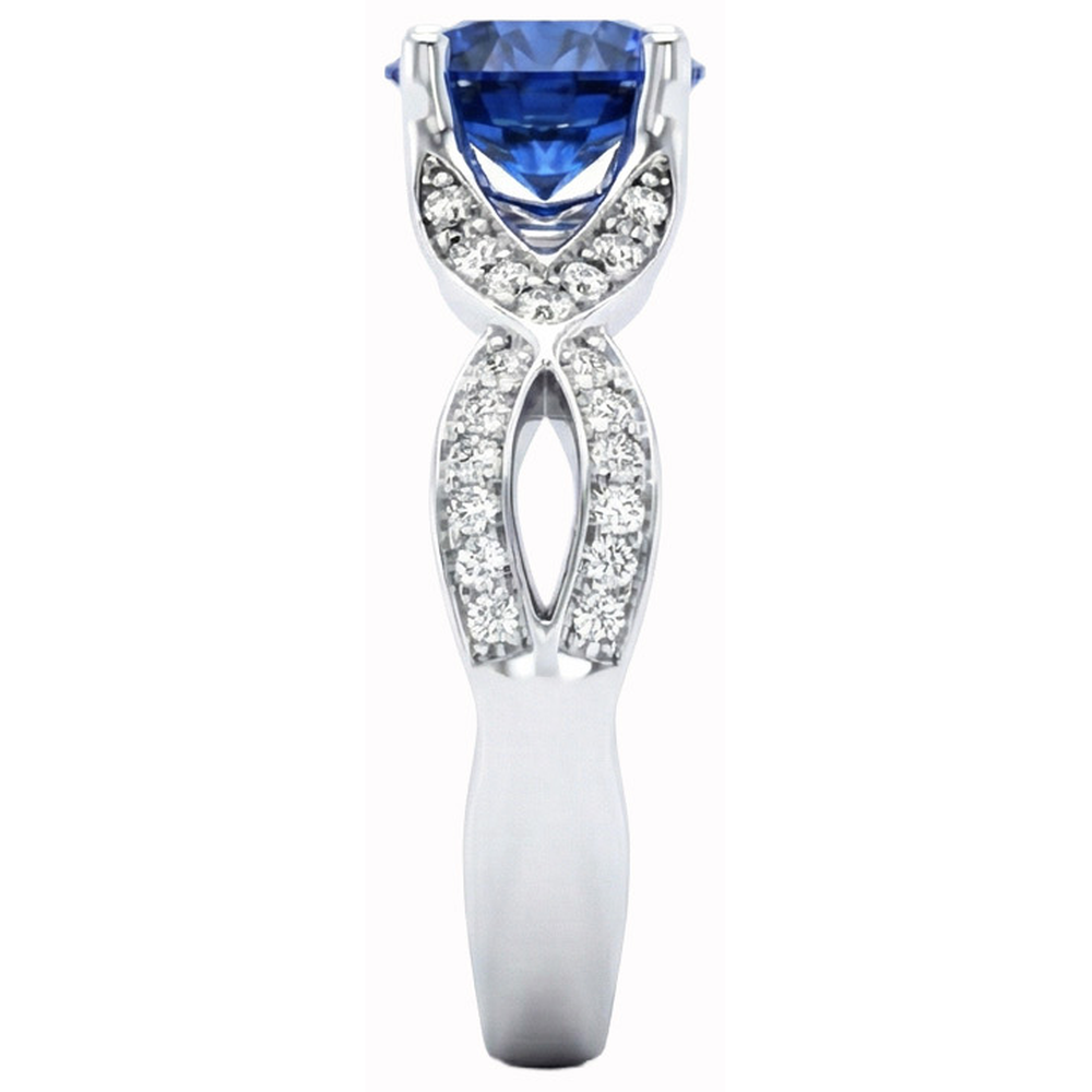 echter round diamant 3Karat ring Draufsicht