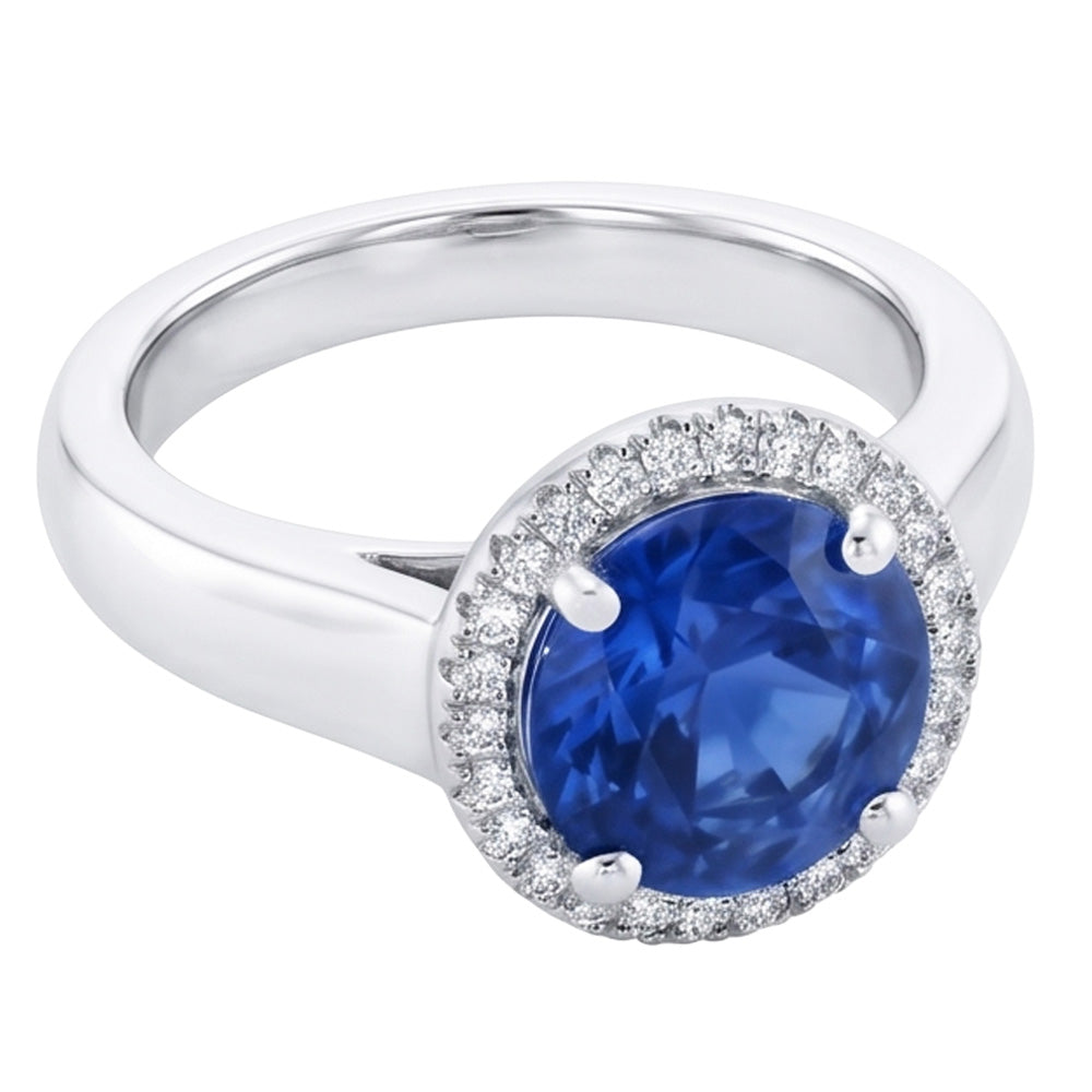 echter round diamant 3.75Karat ring Detailansicht