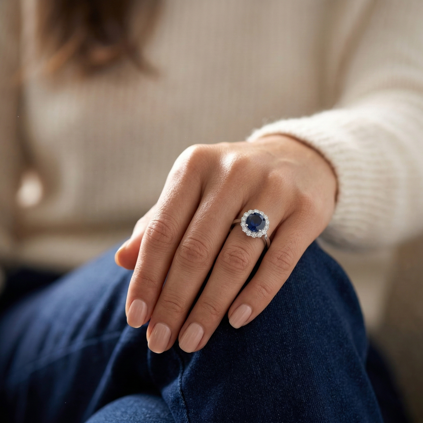 echter round diamant 2.45Karat ring mit Diamantbesatz