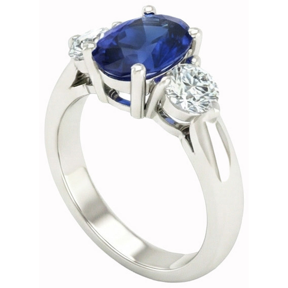 echter oval diamant 3Karat ring Detailansicht