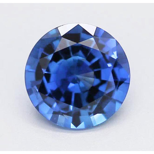 Royalblauer Saphir Brillantschliff Loose Sapphires Natural in Gold – Hauptansicht