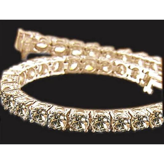 Champagner-Natürliche Diamant-Tennis-Armband