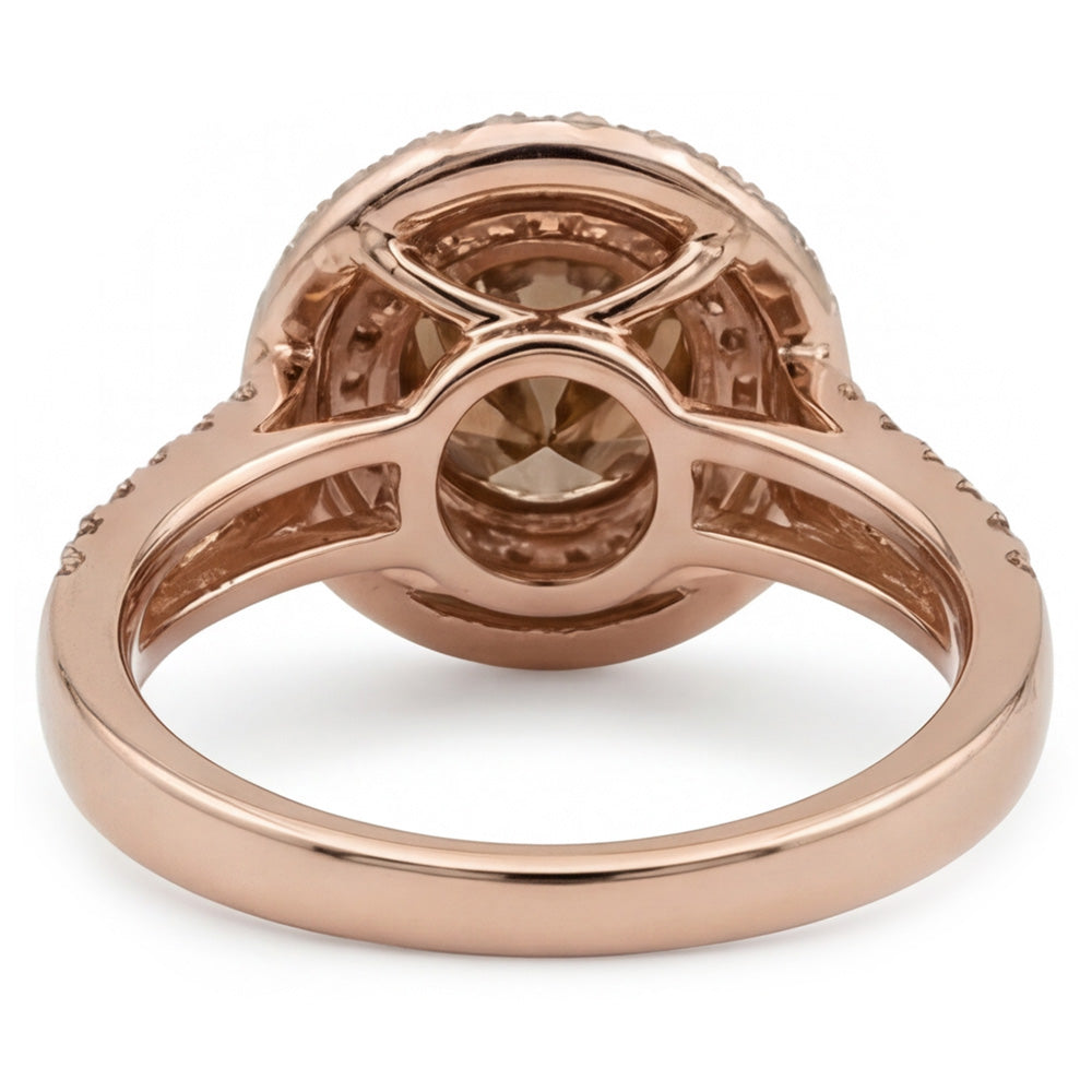 Champagner Wüsten-Diamant Brautring – Edler Diamant 4 Karat 14