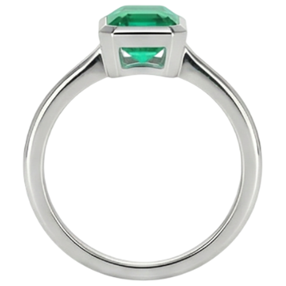 Handgefertigter Smaragd Edelstein-Ring 2 Karat – Detailansicht