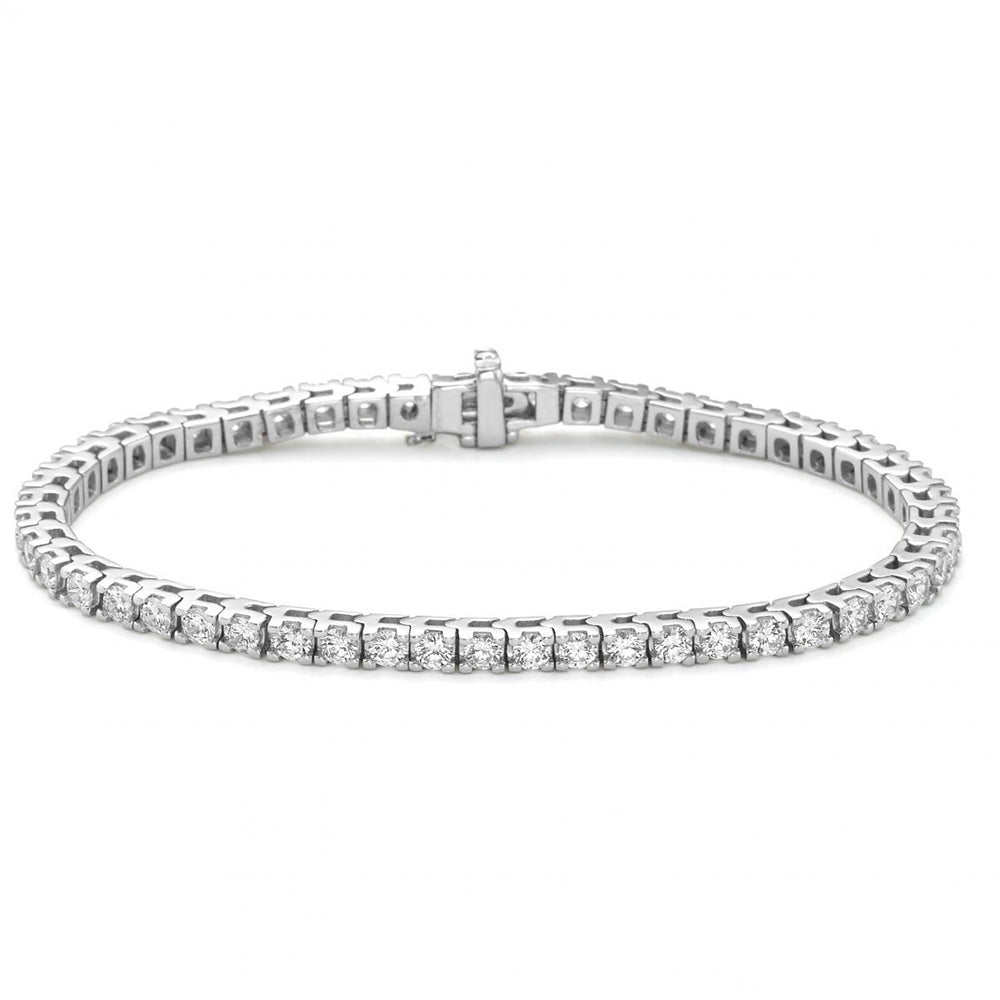 Authentischer Brillant Ketten-Armband 5 Karat 14K Roségold – Seitenansicht