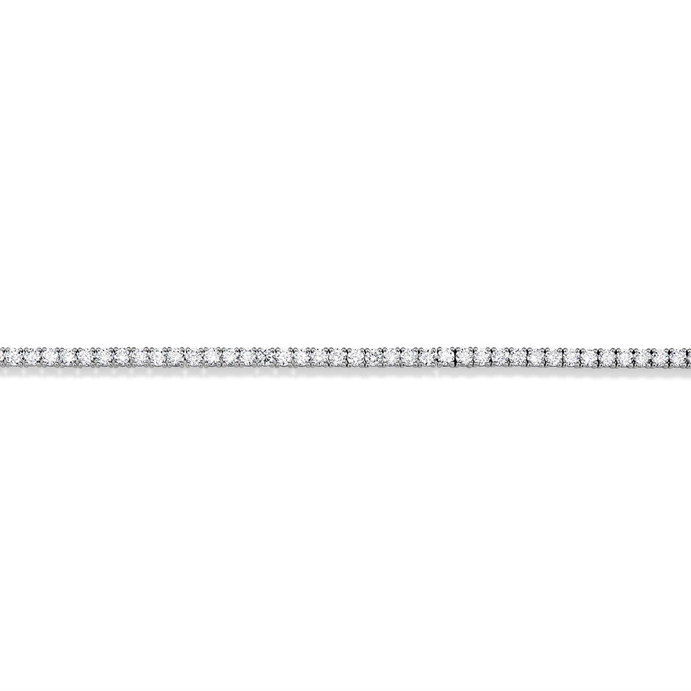 Authentischer Brillant Ketten-Armband 5 Karat 14K Roségold – Frontansicht
