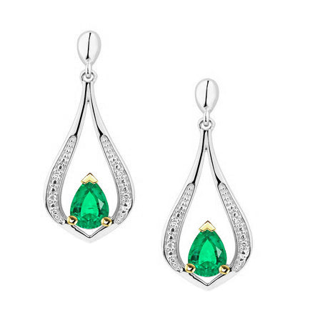 Erdgewonnener Edler Smaragd Gemstone Earring – Hauptansicht