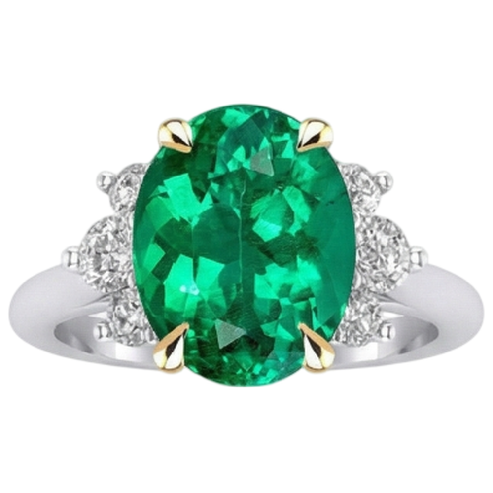 Hochwertiger Edelstein-Ring 3,50 Karat – Profilansicht