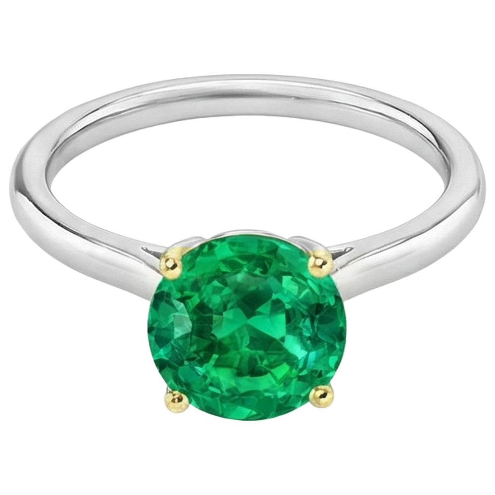 Natürlicher Edler Smaragd Edelstein-Ring – Seitenansicht