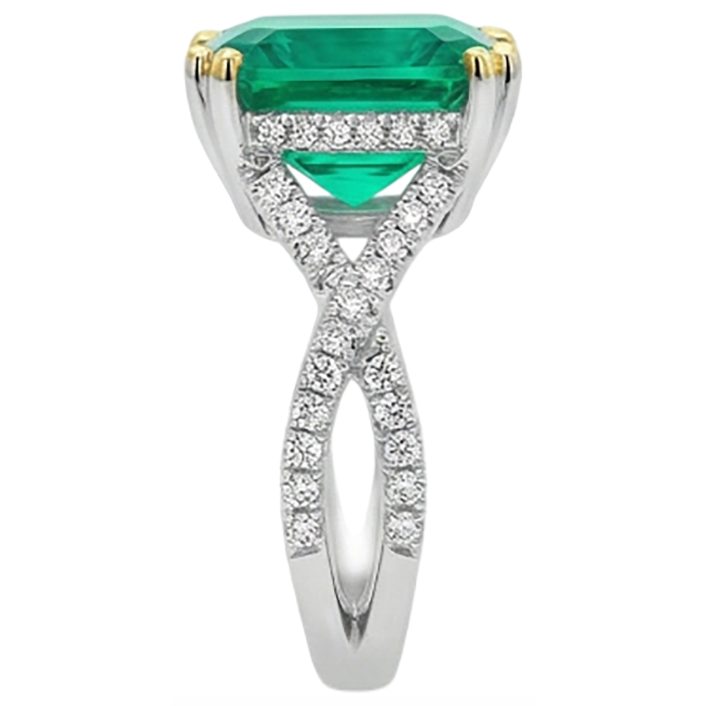 Luxuriöser Edelstein-Ring 3,50 Karat – Profilansicht
