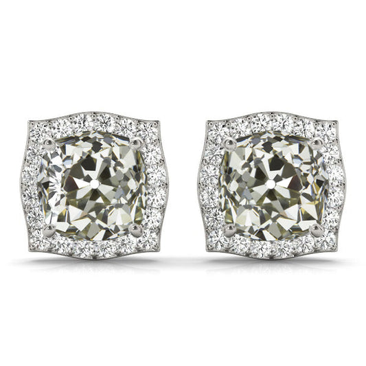 Authentischer Diamant Ohrhänger 5 Karat 14K Weißgold – Hauptansicht