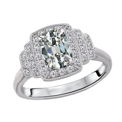 Exquisiter Jubiläumsband Edler Diamant Halo-Ring – 4 Karat 14
