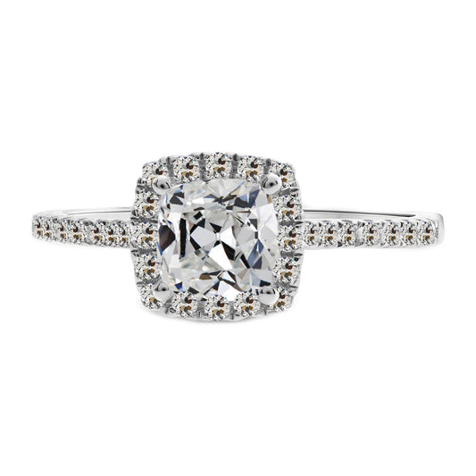 Cushion Brillant Ring in 14K Weißgold – Hauptansicht
