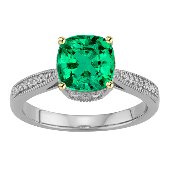 Natürlicher Smaragd Schmuckstein-Ring – Hauptansicht