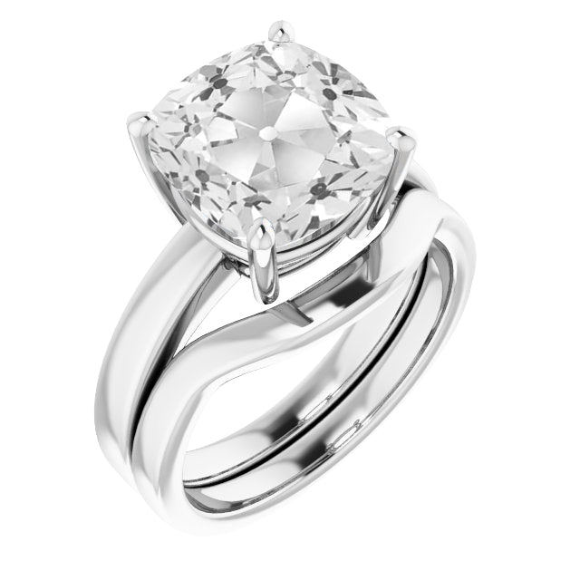 Edler Diamant Antragsring 5-Karat 14K Weißgold – Hauptansicht