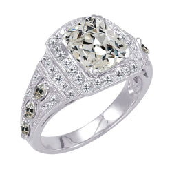 Natürlicher Jubiläumsband Brillant Halo-Ring 3 Karat