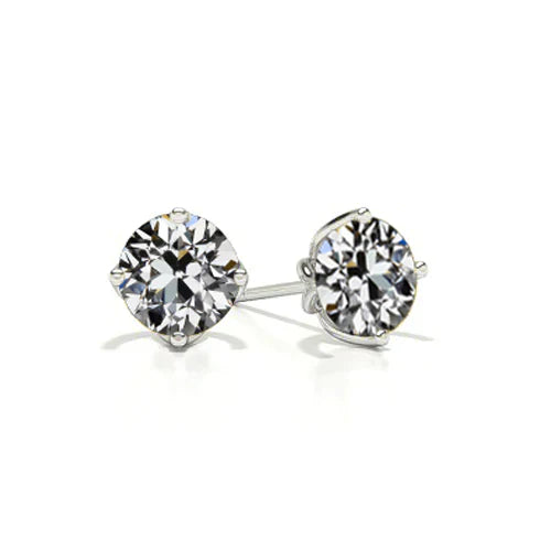 Old Mine Cut Diamant Ring in 14K Weißgold – Hauptansicht