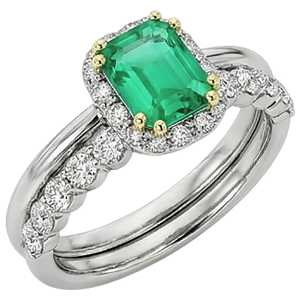 Luxuriöser Schmuckstein-Ring 2 Karat – Seitenansicht