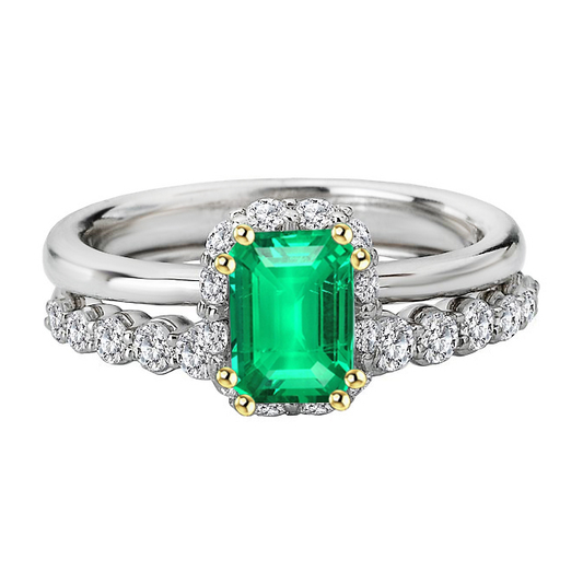 Natürlicher Smaragd Schmuckstein-Ring – Hauptansicht