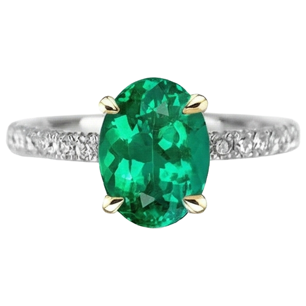 Zeitloser Schmuckstein-Ring 1,50 Karat – Profilansicht