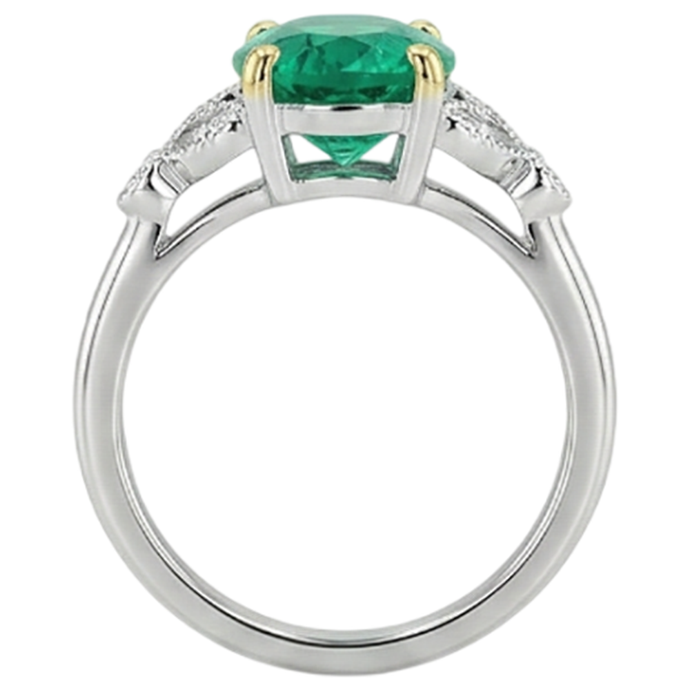 Premium Schmuckstein-Ring 2 Karat – Rückansicht