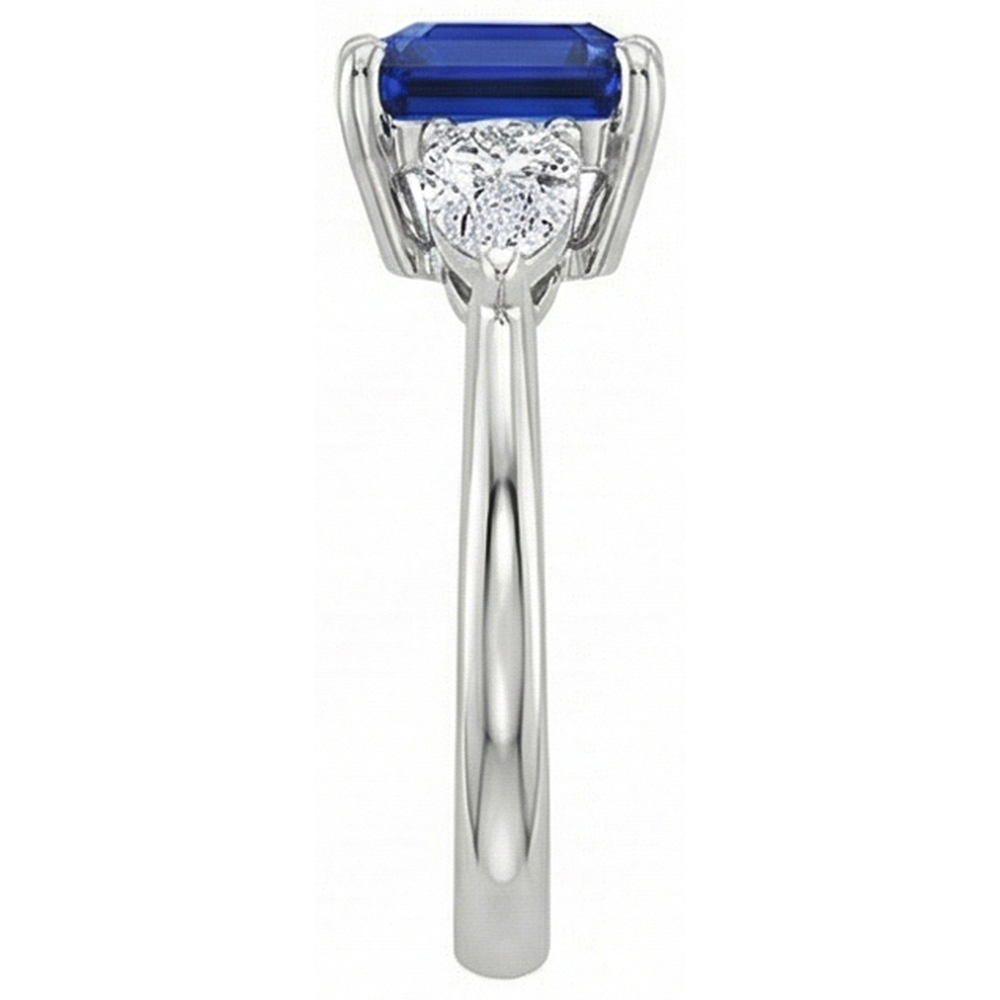 echter cushion diamant 2.75Karat ring Draufsicht