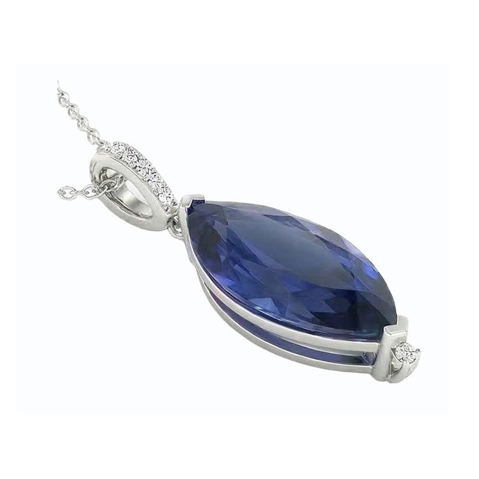 echter marquise diamant 4.75Karat anhänger Seitenansicht