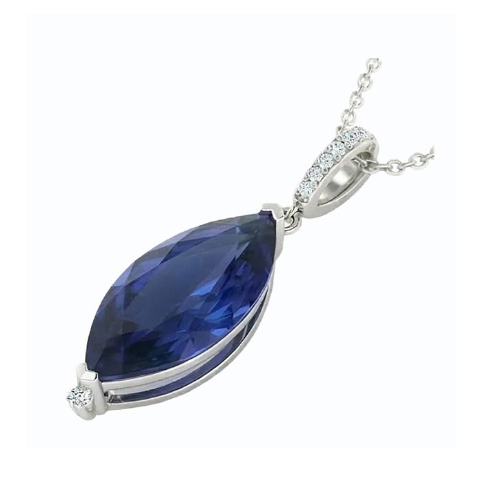 echter marquise diamant 4.75Karat anhänger Draufsicht