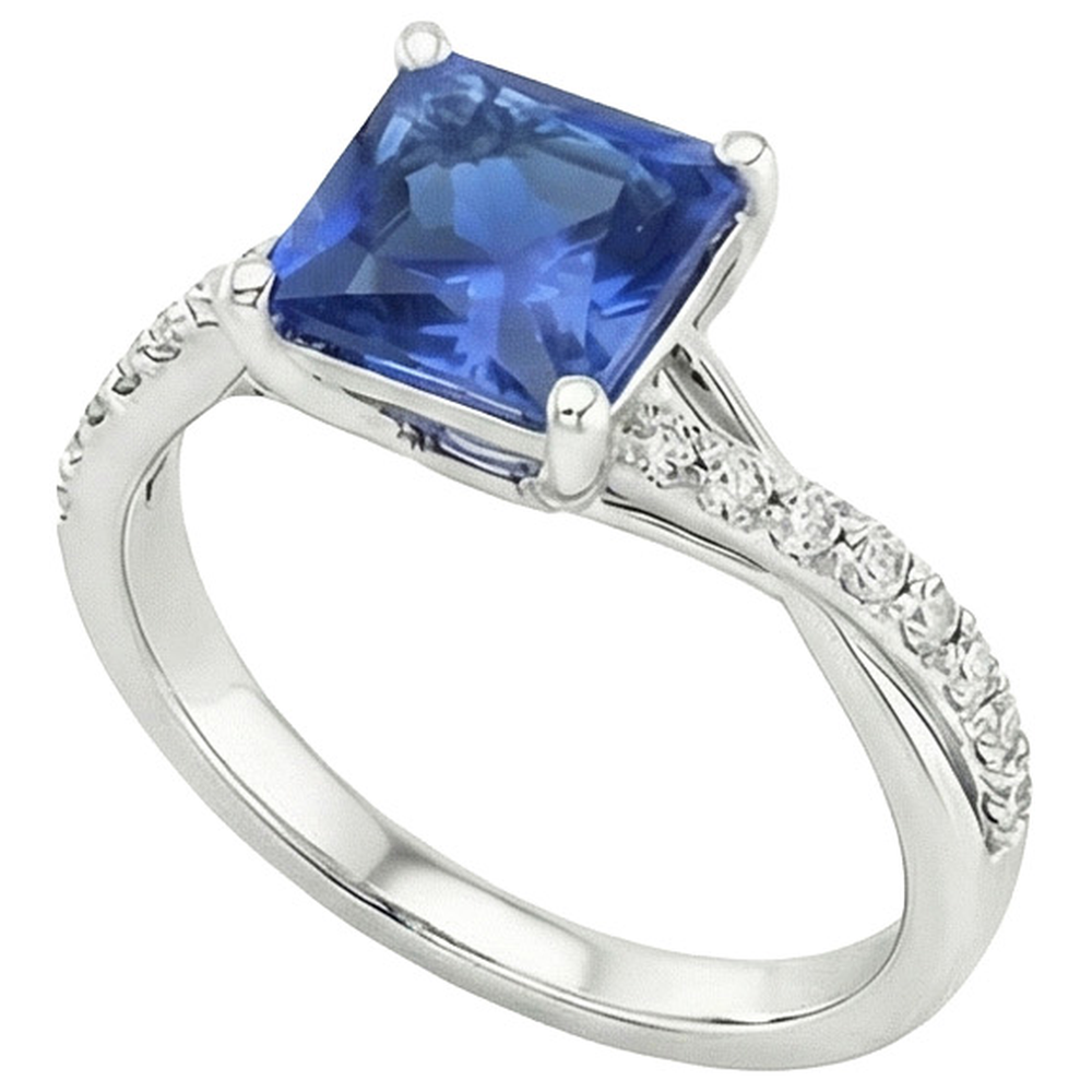 echter round diamant 3.75Karat ring Seitenansicht