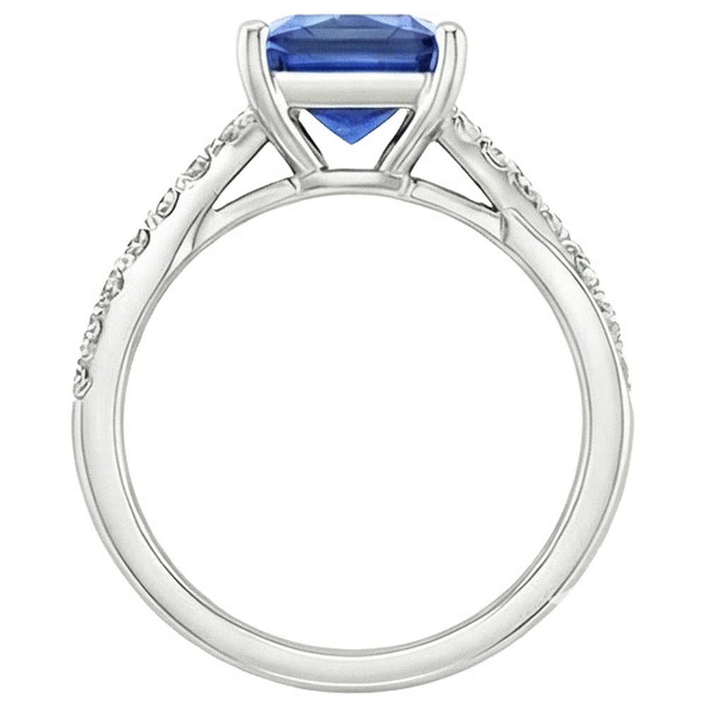 echter round diamant 3.75Karat ring auf Weiß