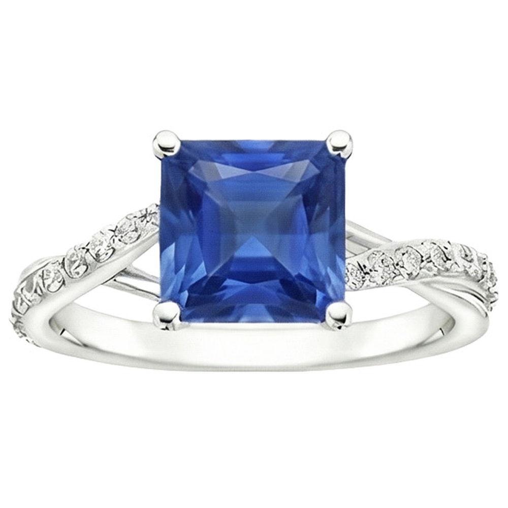 echter round diamant 3.75Karat ring Detailansicht