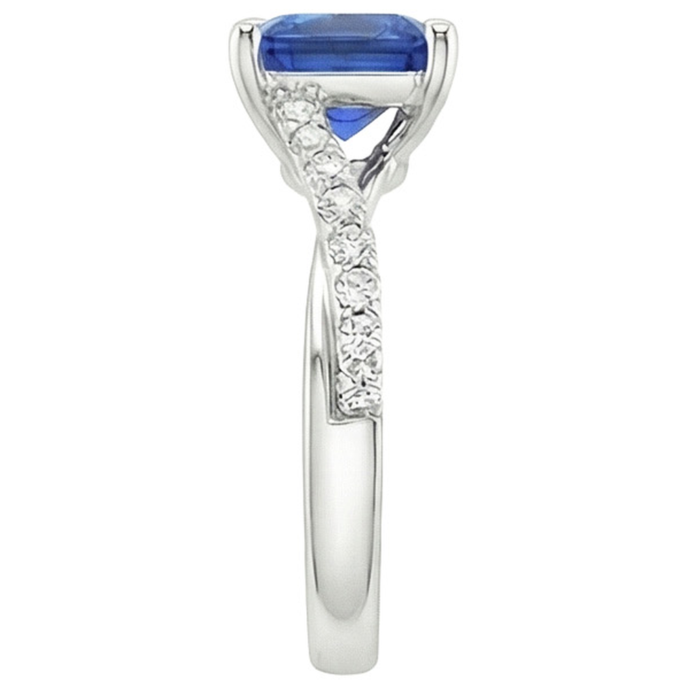 echter round diamant 3.75Karat ring Profilansicht