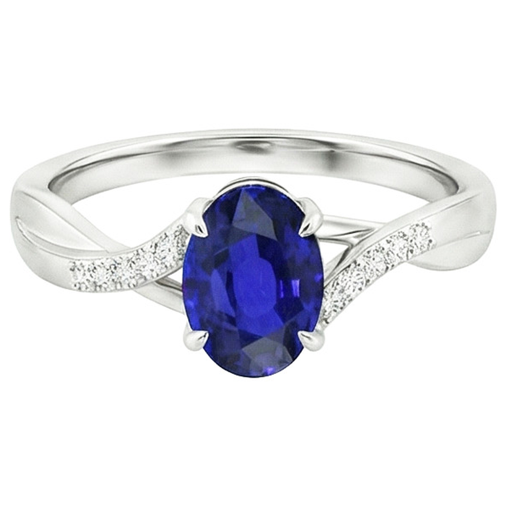 echter oval diamant 4.75Karat ring Seitenansicht