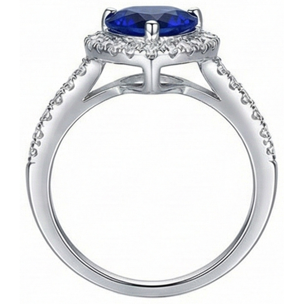 echter round diamant 4Karat ring Profilansicht
