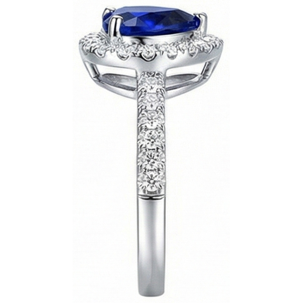 echter round diamant 4Karat ring Draufsicht