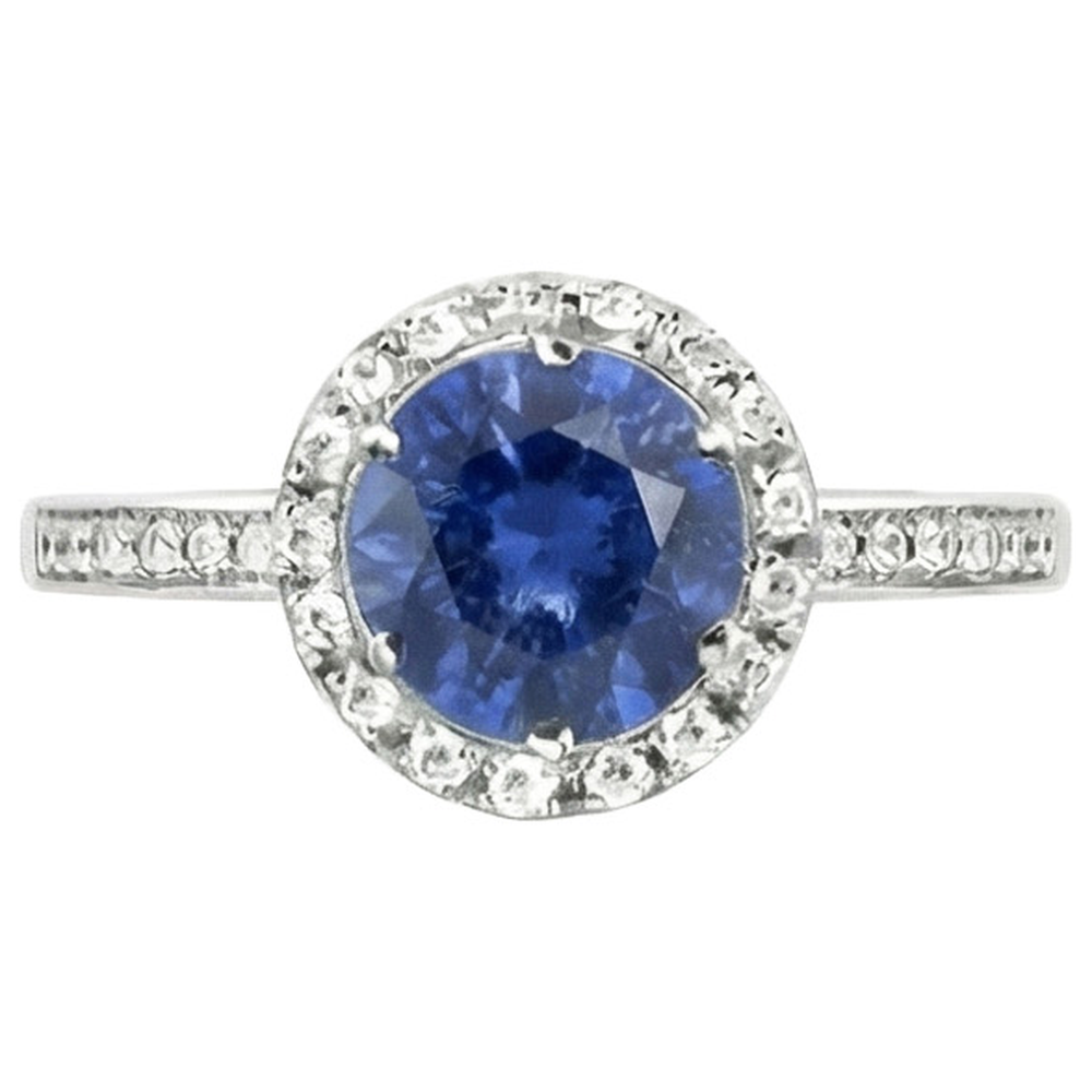 echter round diamant 2.50Karat ring Vorderansicht