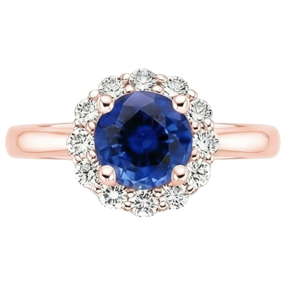 echter round diamant 3Karat ring Detailansicht