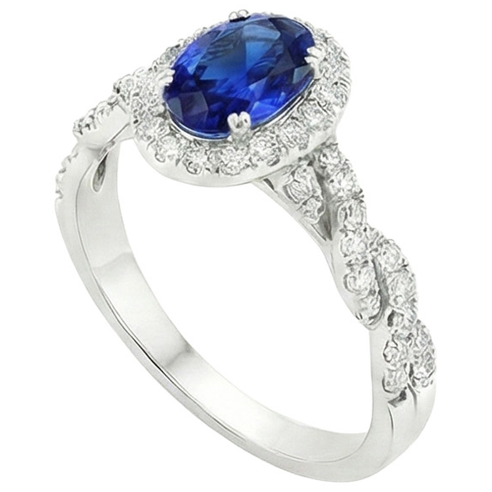 echter oval diamant 4.50Karat ring Detailansicht