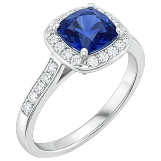 echter round diamant 3Karat ring Detailansicht
