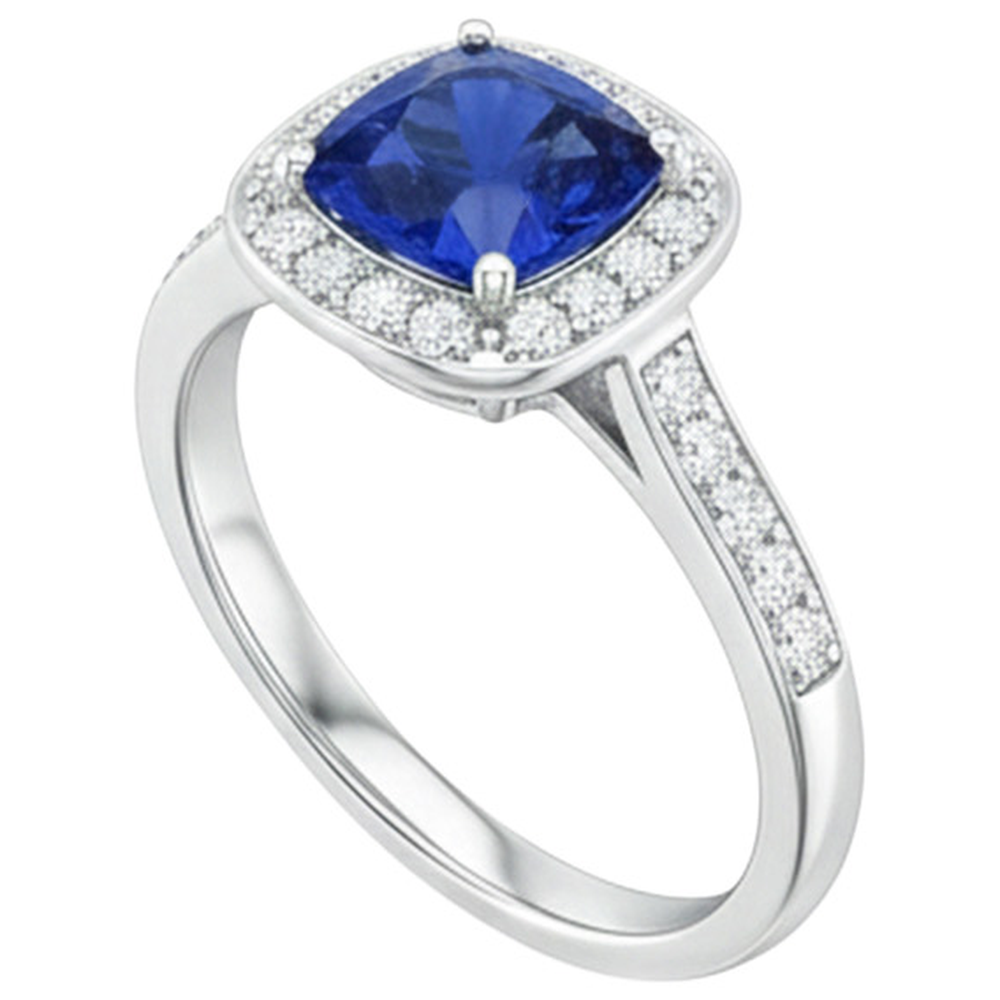 echter round diamant 3Karat ring Draufsicht