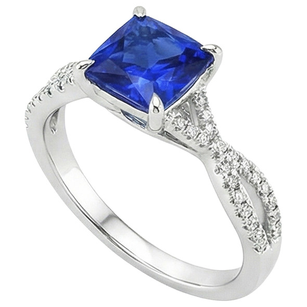 echter round diamant 3.25Karat ring Draufsicht