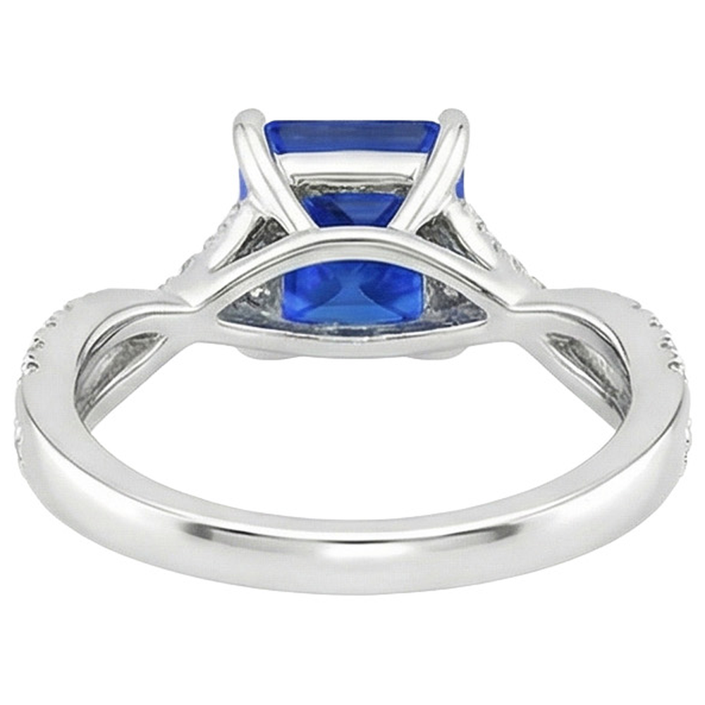 echter round diamant 3.25Karat ring auf Weiß